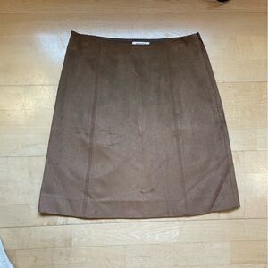 Aritzia A-line suede skirt